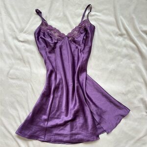Vintage Y2K Victoria's Secret Purple Satin Chemise